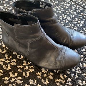 Clarks Black Leather Ankle Boots